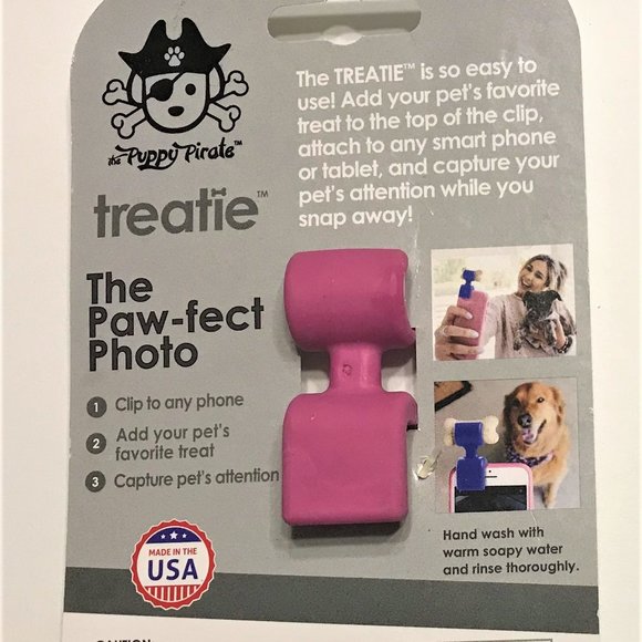 Pink Treatie Dog/Cat Pet Photo and Selfie Clip - Picture 3 of 3